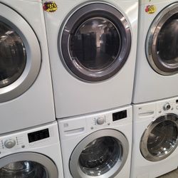 Kenmore Front Loading Washer And Stackable Gas Dryer Set 