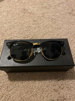 Ray-Ban Clubmaster Sunglasses Black Gold