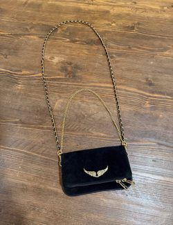 Zadig & Voltaire Rock Black Suede Clutch