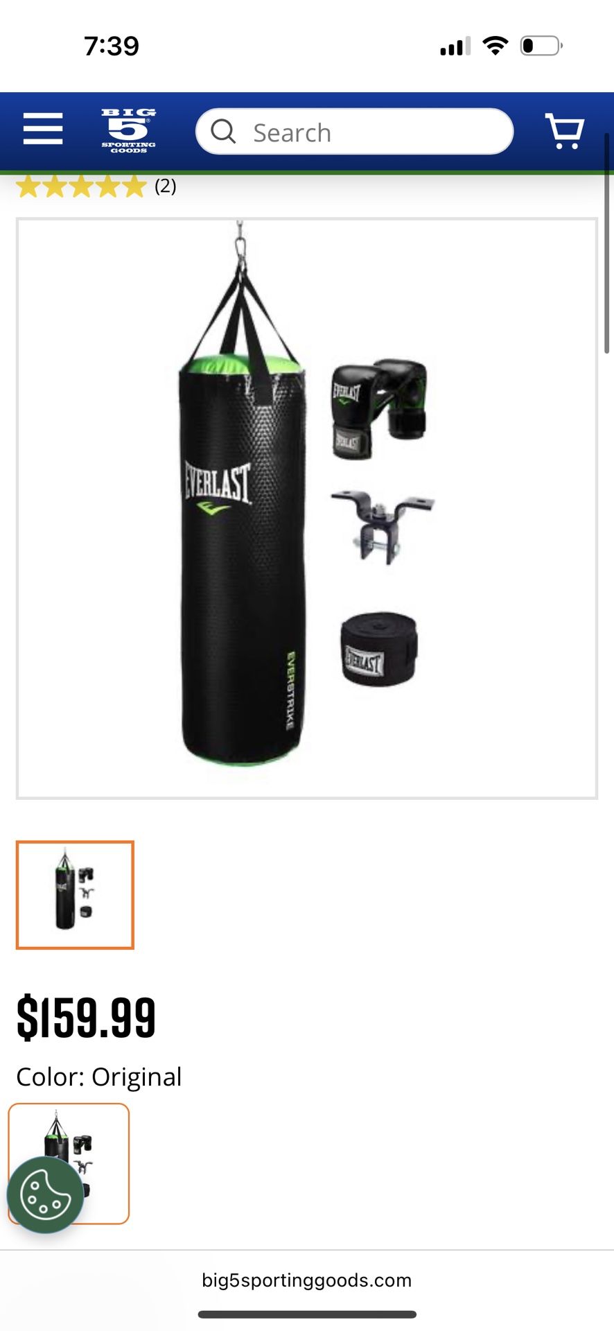 punching bag new in the box