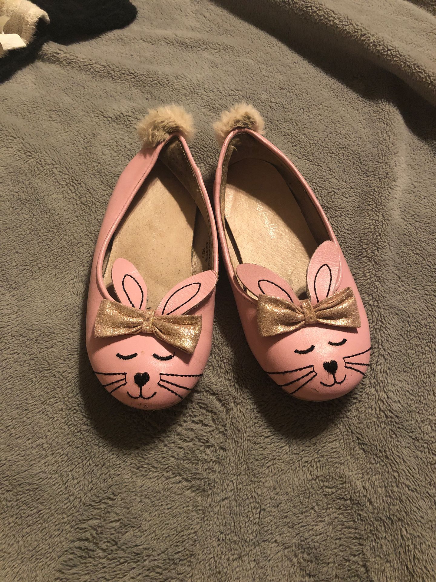 Chasing Fireflies pink bunny ballet flats