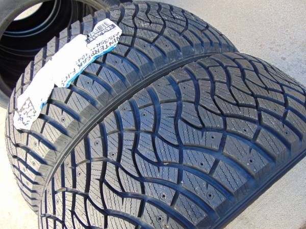 2 New 235 55 18 Falken WinterPeak F-Ice Studdable Snow Tires Date 2024
