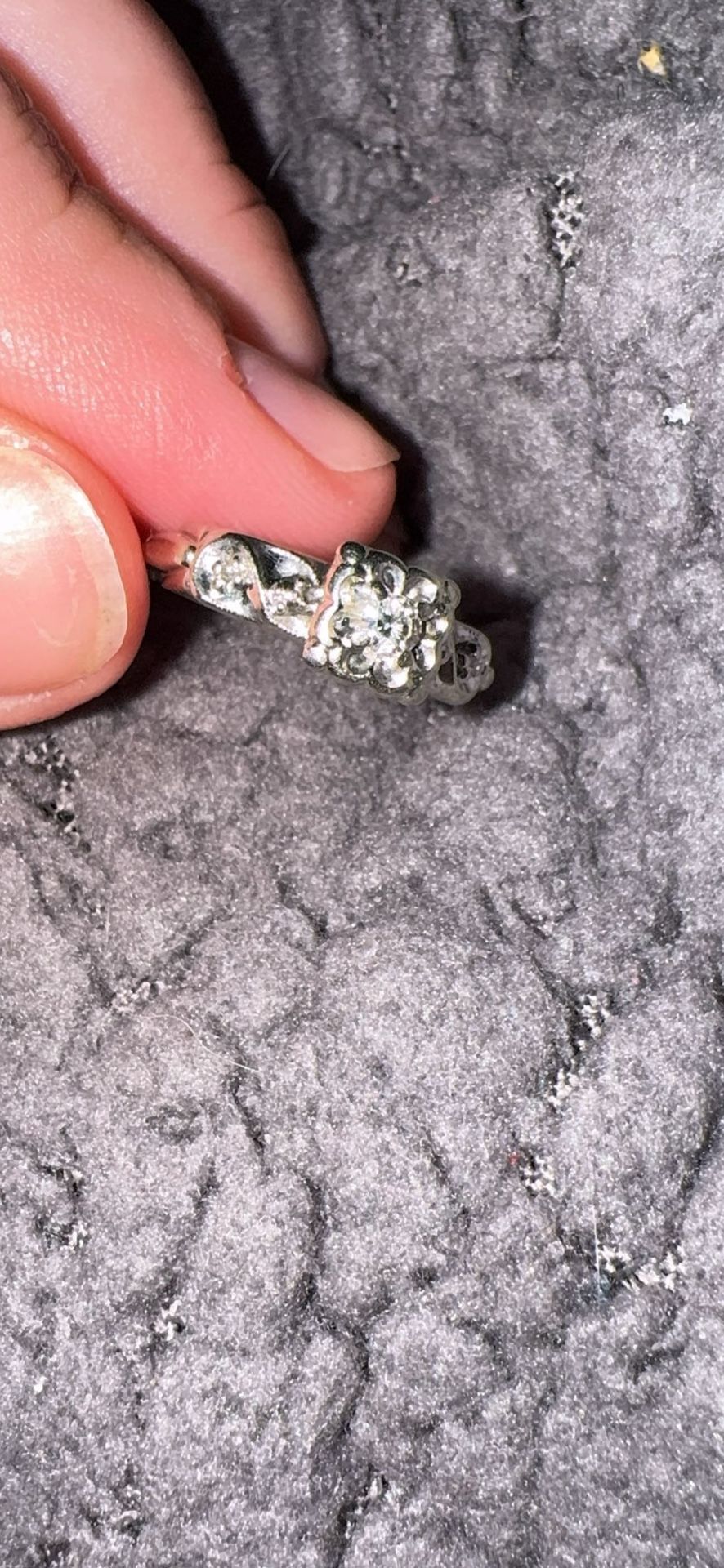 14 K White Gold Ring