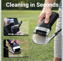 Electric Golf Club Portable Cleaner Brush with Water New In Box