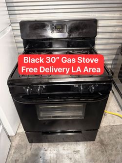 Black 30" Gas Range Stove with Oven free delivery LA