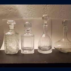 Glass decanters $8 each