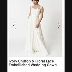 $60.00..(New) Beautiful Ivory Vintage Wedding Dress