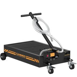 15 Gal Electric Oil Drain Pan, 110V High-Flow Pump, 9.8 FT Hose, 200 W Motor, 2 Locking Swivel Casters And 2 Directional Wheels Stable, Folding Handle