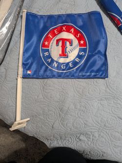 Texas rangers and Dallas Maverick car flags