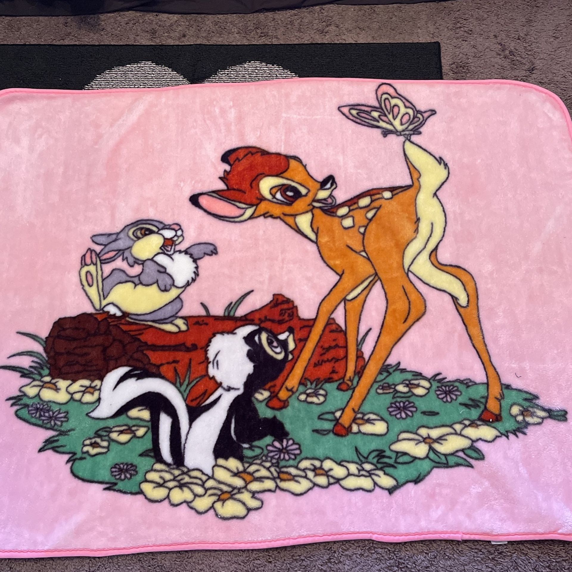 Pink Baby Blanket Disney Bambi