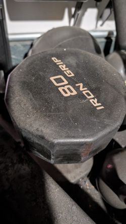 80lb Dumbbell Iron Grip