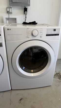LG DLE3400W Front-Load Washer & Dryer Set, 7.4 Cu Ft, Sensor Dry, ~1 Year Old