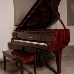 Kawai baby grand piano, polished rosewood