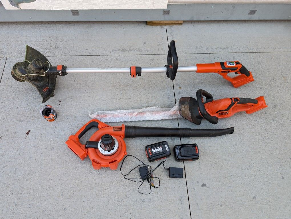 Cordless Lawn Tools - Weed Eater, Hedge Trimmer, Blower