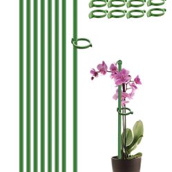 12 Piece Plastic Stake Stick for Support Plant Orchid Size 16" New Condition