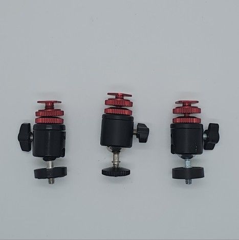 CAMVATE Camera Hot Shoe to 1/4"-20 Screw Ball Head Mount(3 Pieces)
