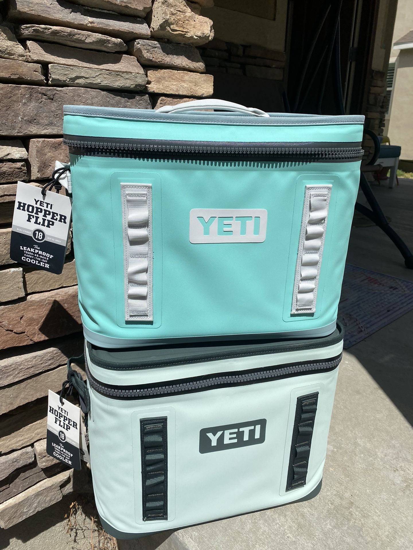 Brand New YETI Hopper Flip 18 Cooler-Sagebrush Green $300 And Aquifer Blue $280