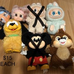 Pop Mart collection (Labubu, Mickey Family, Cry Baby Wild)& clothing