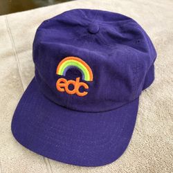 EDC Electric Daisy Carnival Dad Hat Cap Purple Rainbow Logo Insomniac Official