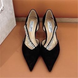 JIMMY CHoo classic pointed toe half slippers