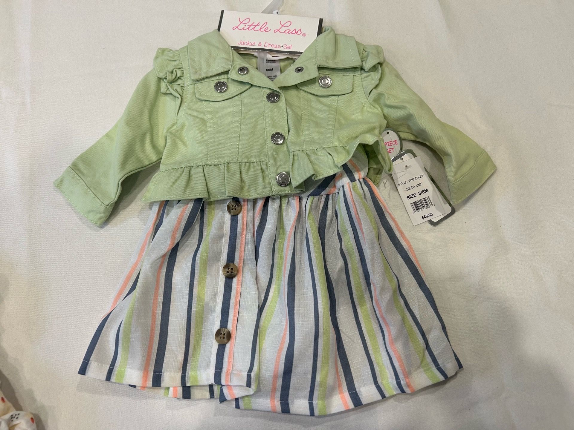 Baby girl little lass 3pc set
