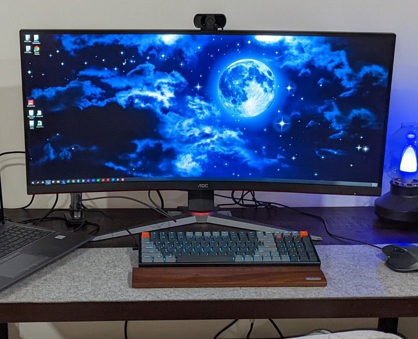 34" Ultrawide Curved Frameless Gaming Monitor, QHD