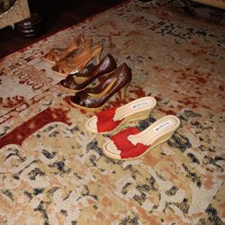 2 Pair Of Heels And A pair Of SLIP IN SANDLE 