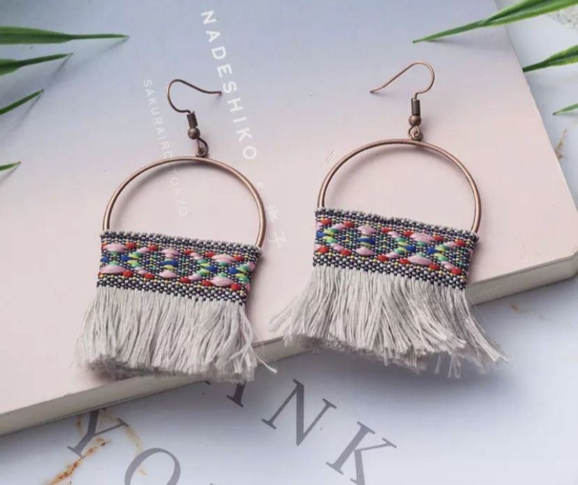 Pretty grey new tassels