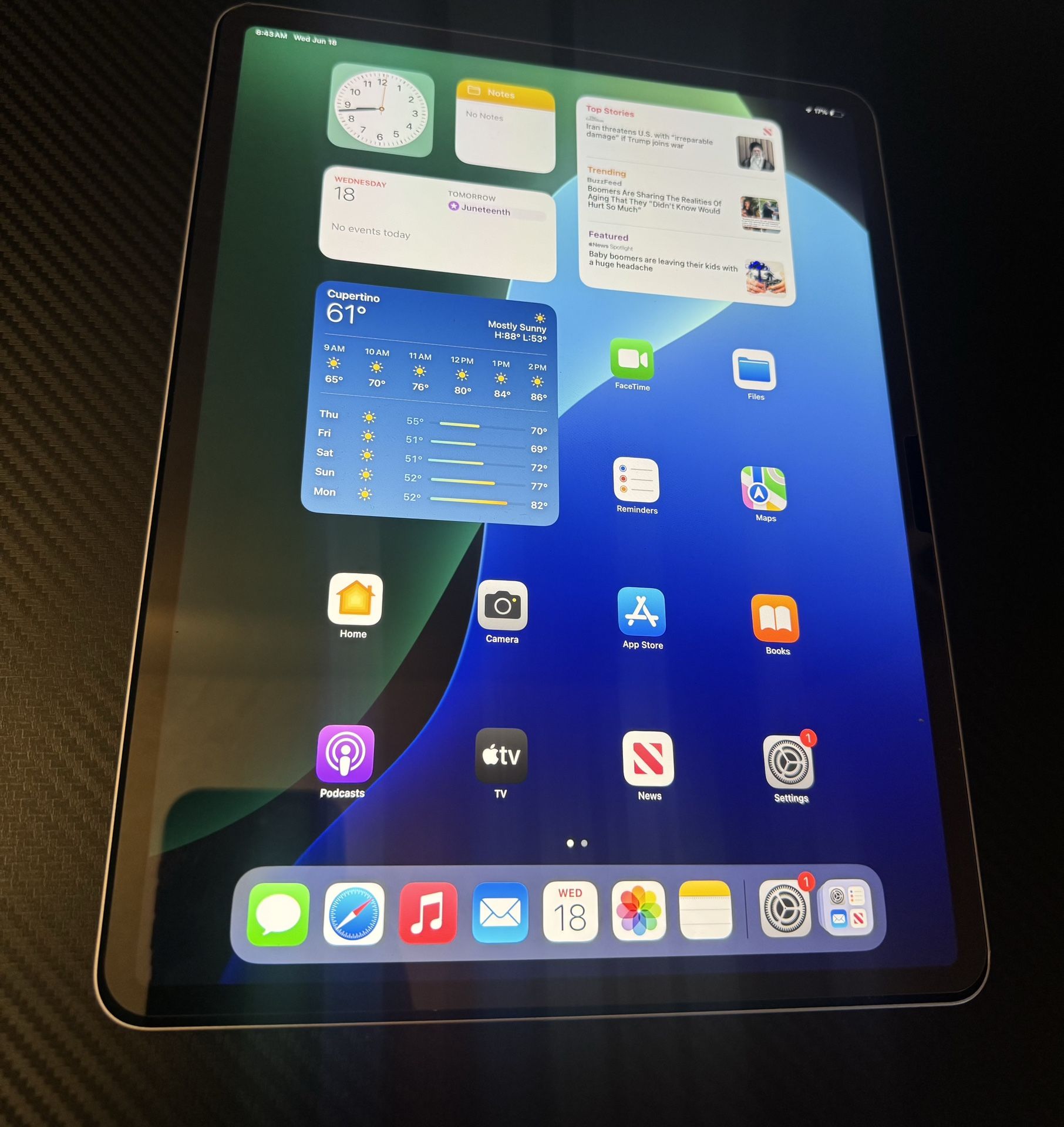 iPad Air 13 Inches M2 128GB WiFi Space Grey
