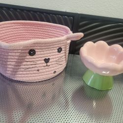 KITTY BOWL AND BASKET 
