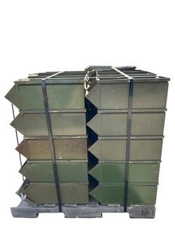Steel Hopper Front Stackable Bins