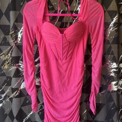 Hot Pink Parthea Fashion Dress