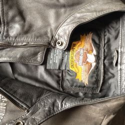 HARLEY DAVIDSON VINTAGE CHOCOLATE BROWN LEATHER JACKET