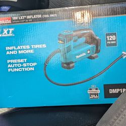 UNOPENED, $139 VALUE - Makita DMP180ZX 18V LXT Lithium lon Cordless Inflator