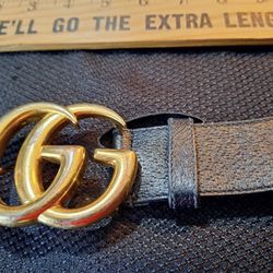 Gucci Men's Belt Classic Double G Vintage Five Gold Belt Width 3.8cm size 105/42