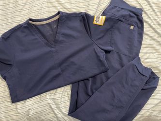 Fabletics navy scrubs medium