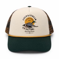 Field & Stream Duck Logo Camo Mesh Back Trucker Hat Adjustable One Size