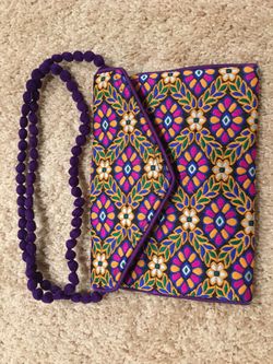 Brand new embroidered evening bag size 8” x 5 1/2”