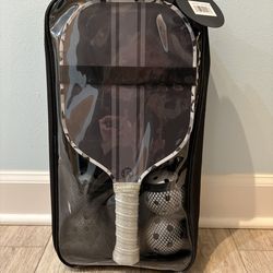 Battle Armor Pickleball Clear Top Paddle Set, Dark Gray, 16mm New