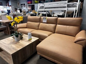 Genuine leather sofa! $1899 🧡📦 More colors available!
