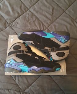 Nike Air Jordan 8 Retro Aqua Men's Size 9.5 Black/Concord 2025