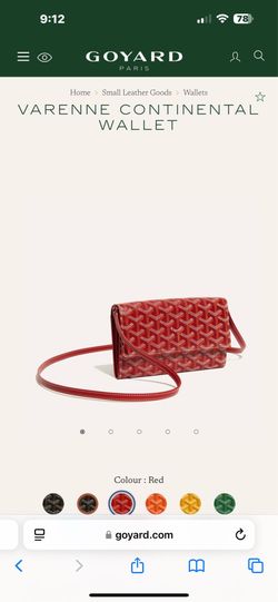 Goyard Varenne continental wallet with removable strap