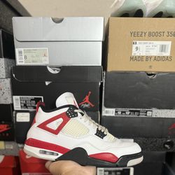 Jordan Red Cement 4s size 10.5 USED But Clean