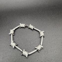 Iced Out Barbed Wire Bracelet 