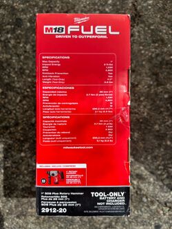 Milwaukee M18 FUEL 18V Lithium-lon Brushless Cordless 1 in. SDS-Plus Rotary Hammer (Tool-Only)