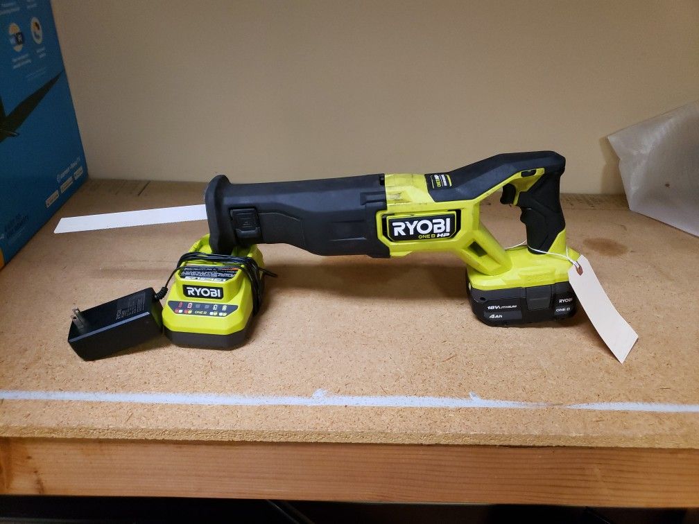 Ryobi PBLRS01 18 Volt Sawzall With Battery And Charger