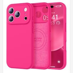 Hot Pink Silicone Phone Case iPhone 17 Pro