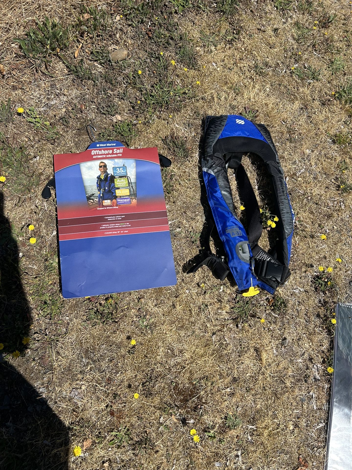 West marine Self inflating life fast never used-tag still on it. Still has the price tag of $229 on it. $100, cash or Venmo, meet in person somewhere