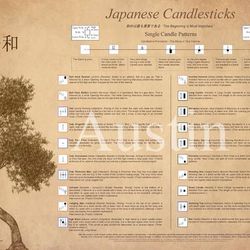 Japanese Candlesticks Charting Original Wall Hanging Poster The Beginning Is Most Important By Scott Austin