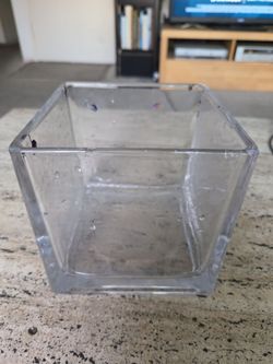 Heavy Glass Flower Vase